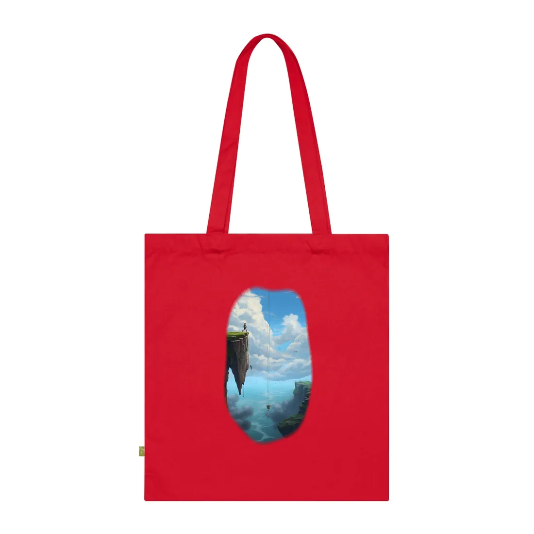 Vibrant Spring Flower Bouquet: Colorful Tote Bag - Tote Bag (Classic Red)