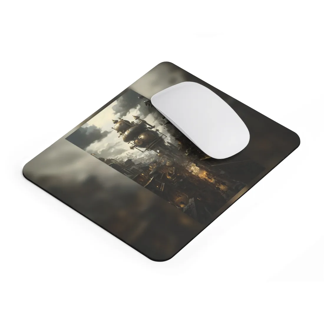 Vibrant Steampunk City: A World of Wonder - Mouse Pad