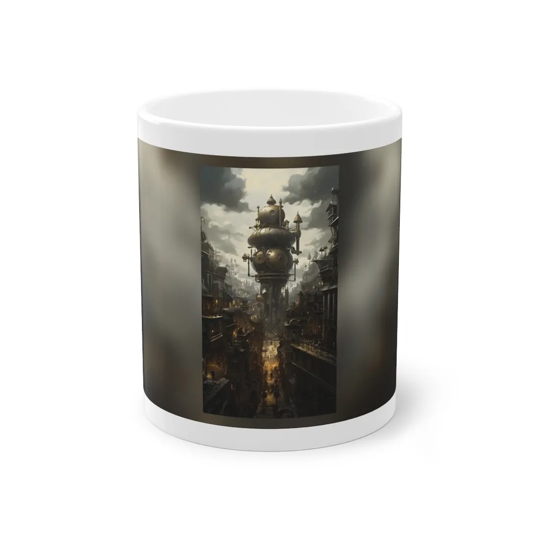 Vibrant Steampunk City: A World of Wonder - Mug