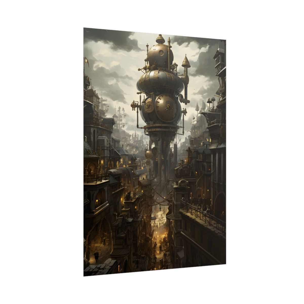 Vibrant Steampunk City: A World of Wonder - Poster