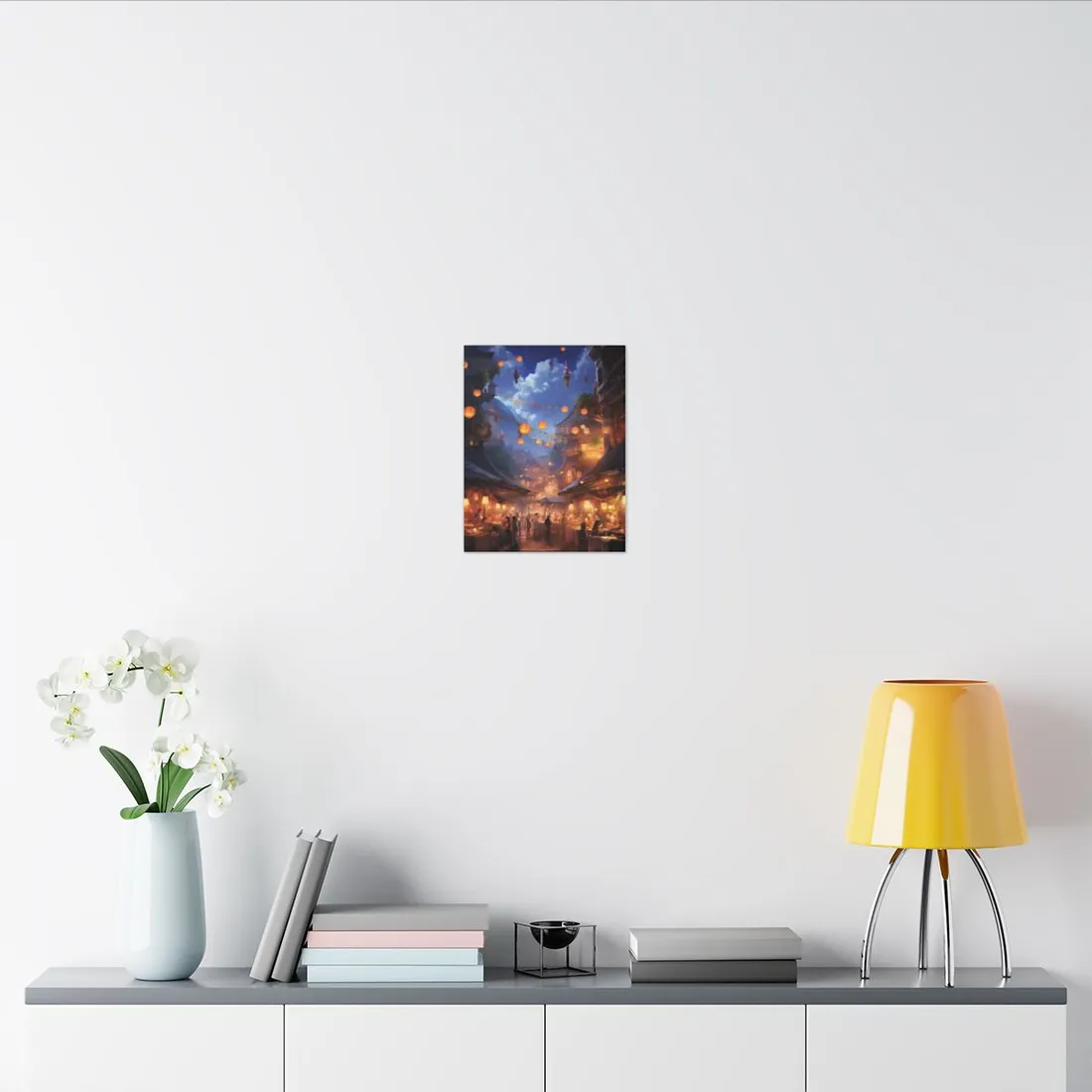 Vibrant Street Food Market - Canvas