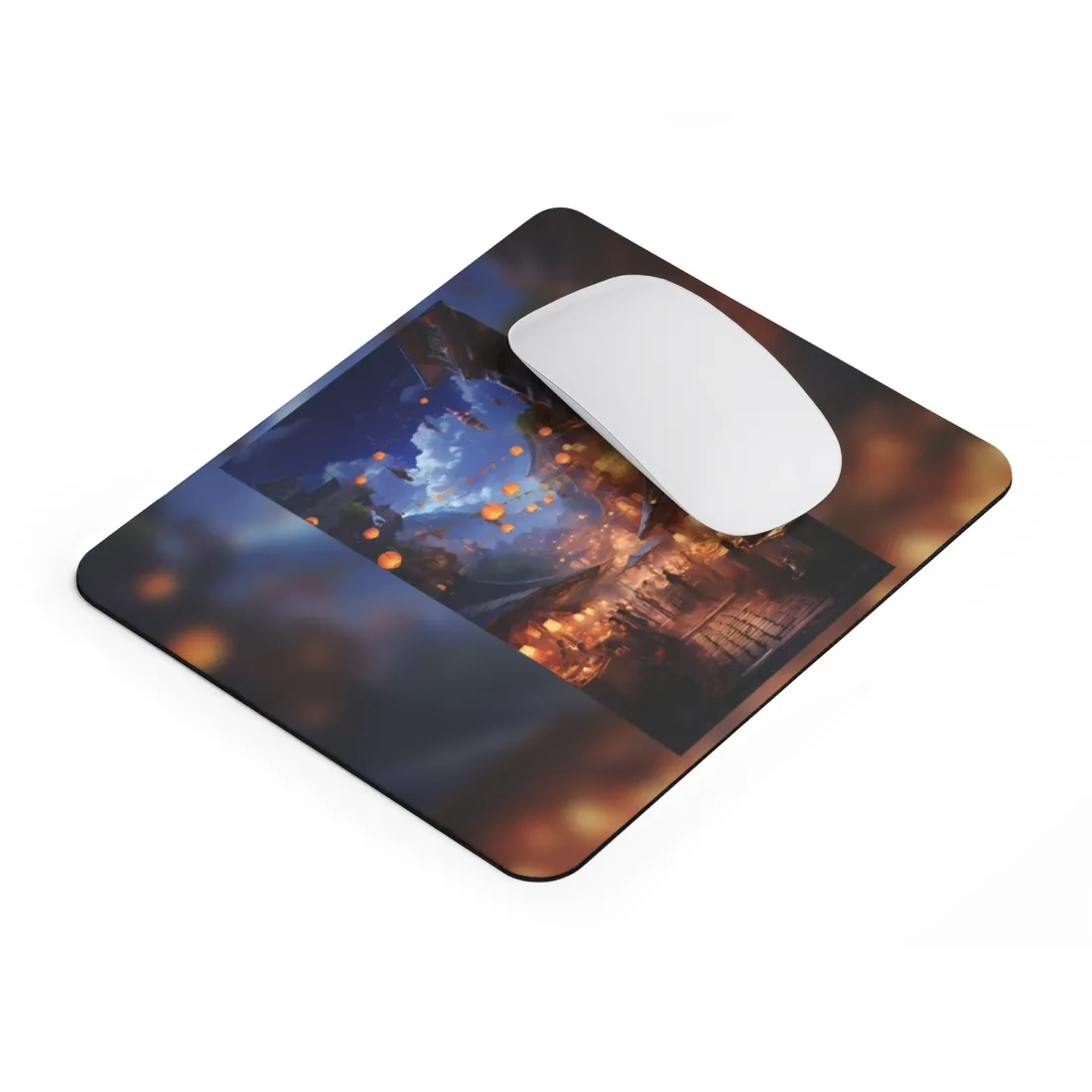 Vibrant Street Food Market - Mouse Pad