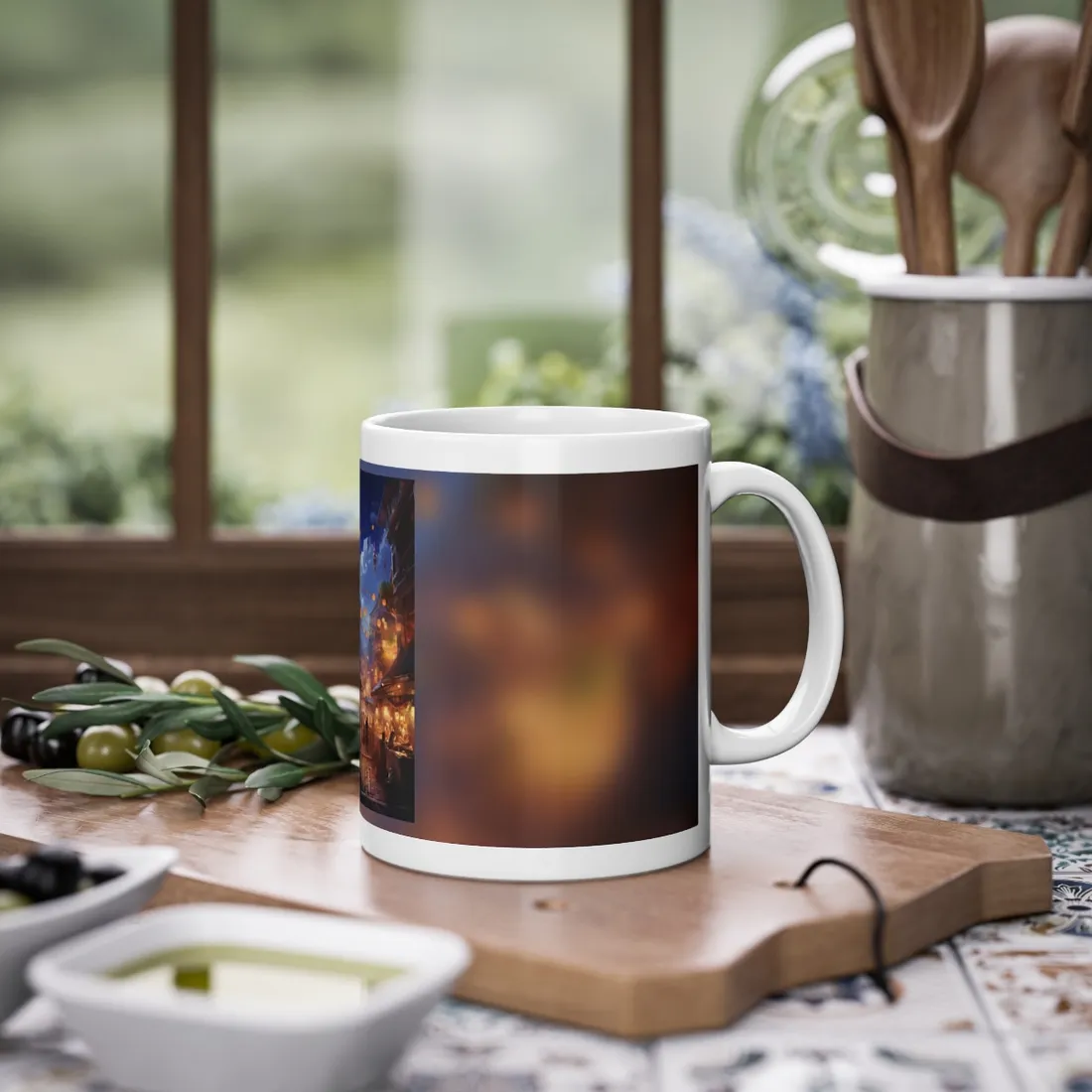 Vibrant Street Food Market - Mug