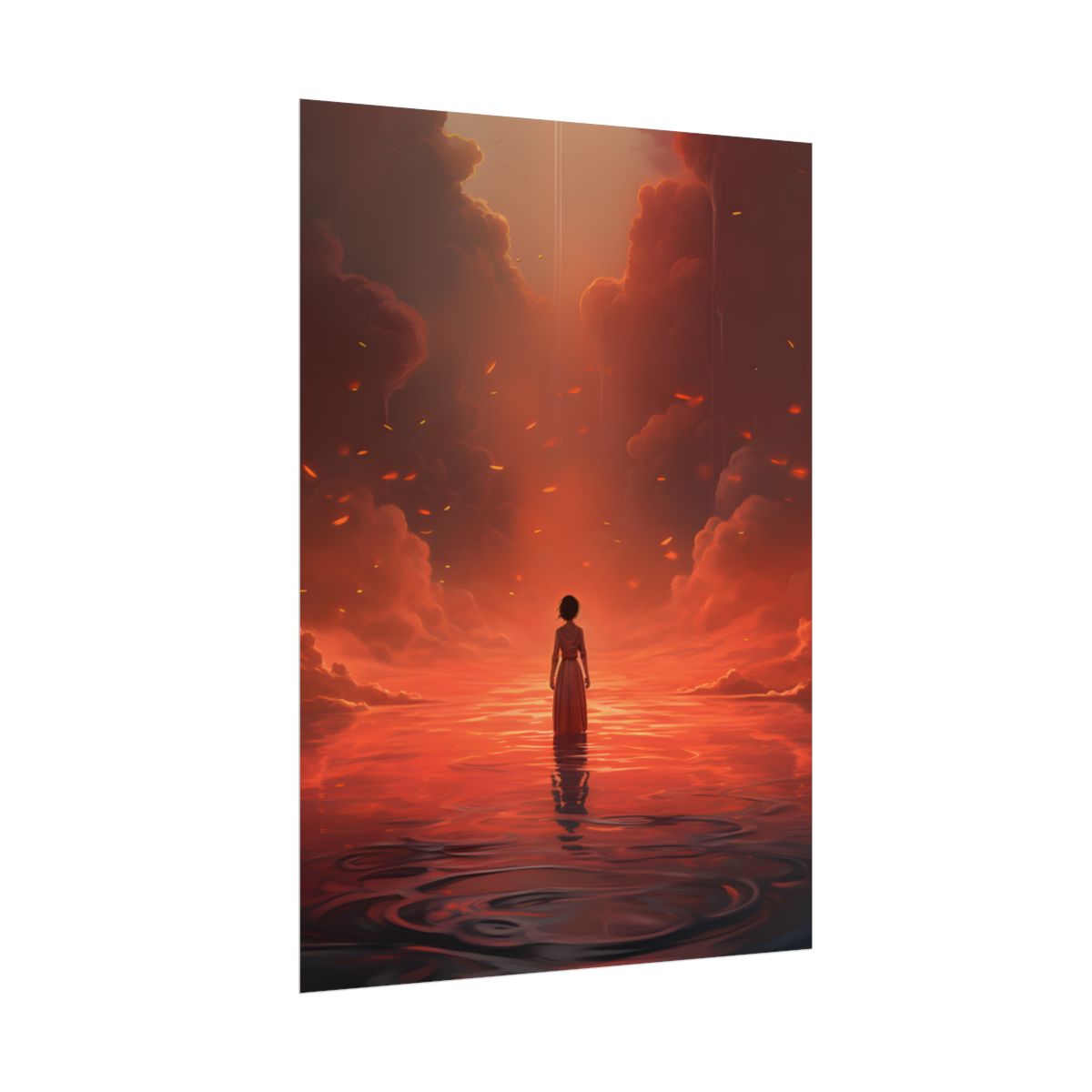 Vibrant Sunflower in Full Bloom: Outdoor Artwork - Poster