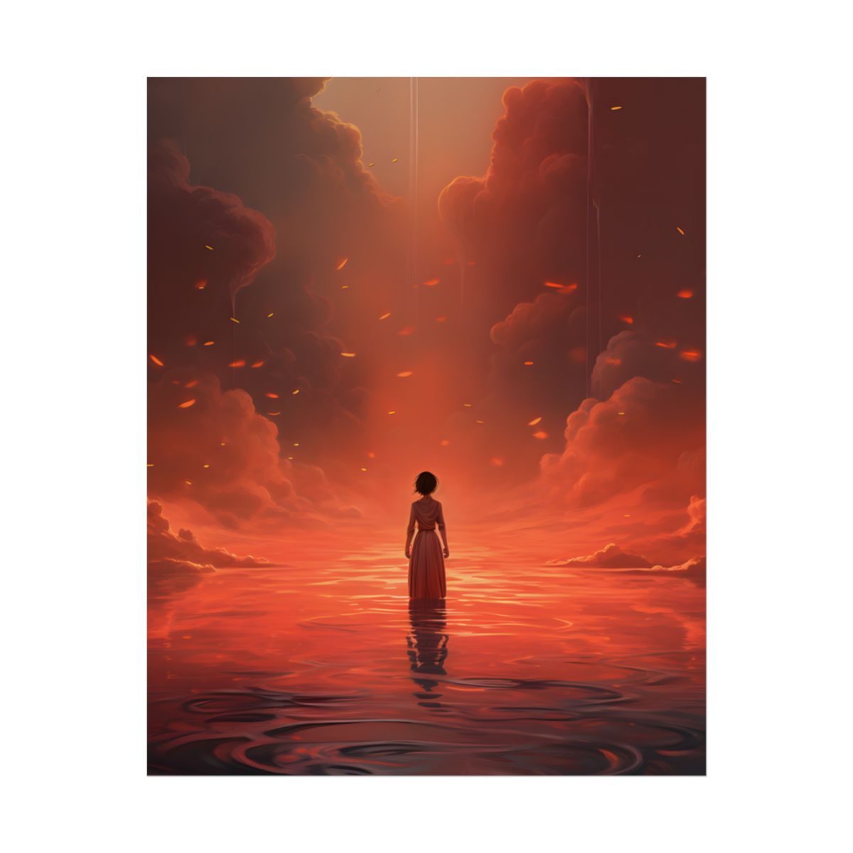 Vibrant Sunflower in Full Bloom: Outdoor Artwork - Poster