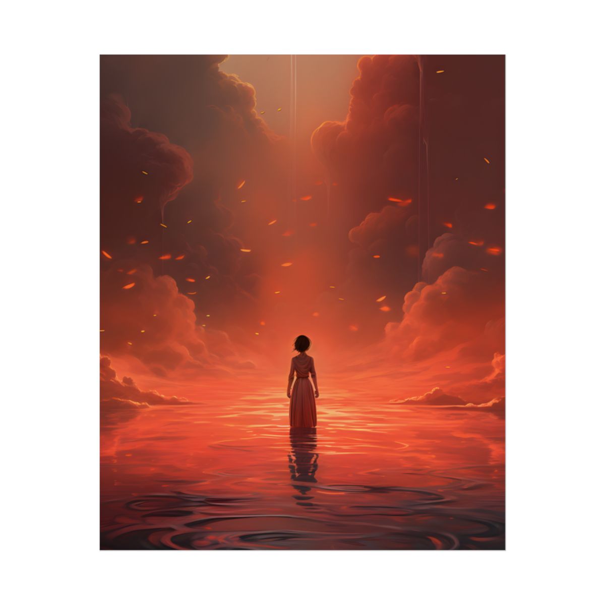 Vibrant Sunflower in Full Bloom: Outdoor Artwork - Poster