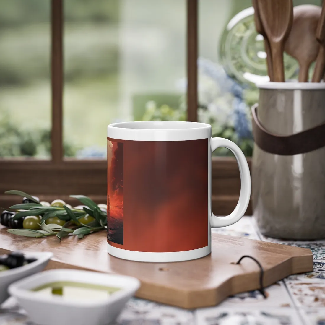 Vibrant Sunflower in Full Bloom: Outdoor - Mug