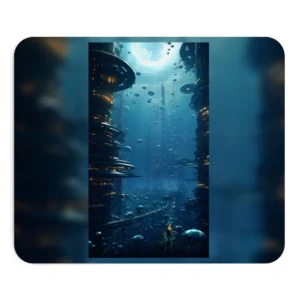 Glowing Deep Sea City Mouse Pad