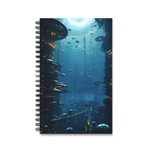 Glowing Deep Sea City Spiral Notebook