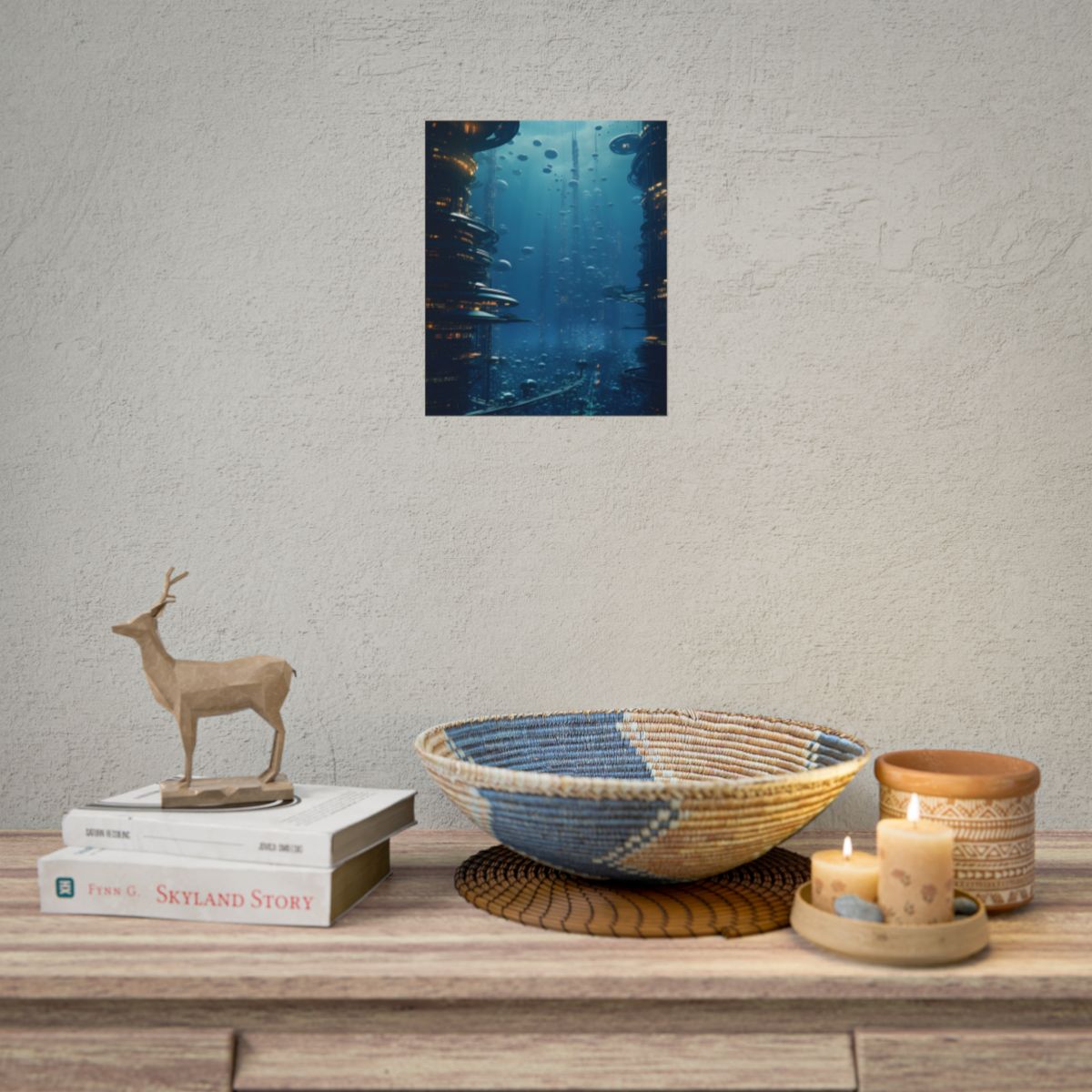 Vibrant Underwater City: Futuristic Urban Landscape - Poster