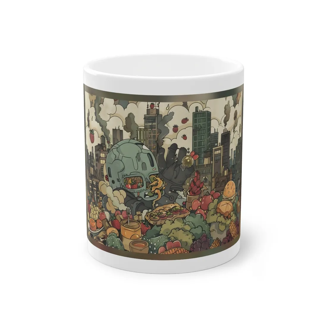 Vibrant Urban Scene: Colorful Art Inspired by Rapper's Style - Mug