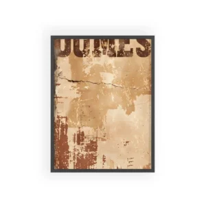 Distressed Sepia Grunge Texture Framed Poster