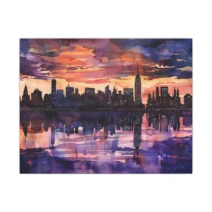 City Skyline at Dusk Canvas Print