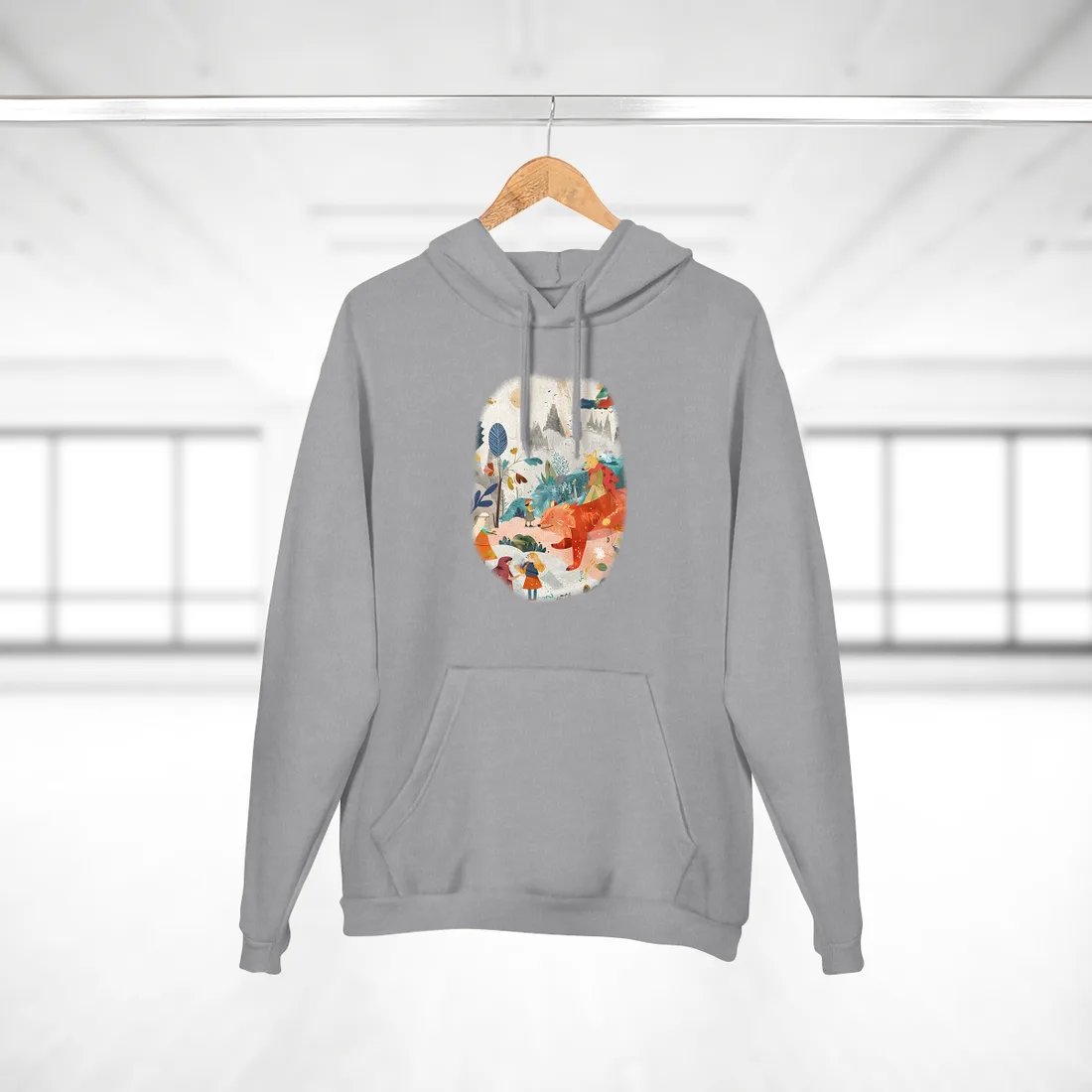 Vibrant Whimsy: Colorful Illustrations Featuring Belo - Hoodie (Heather Grey)