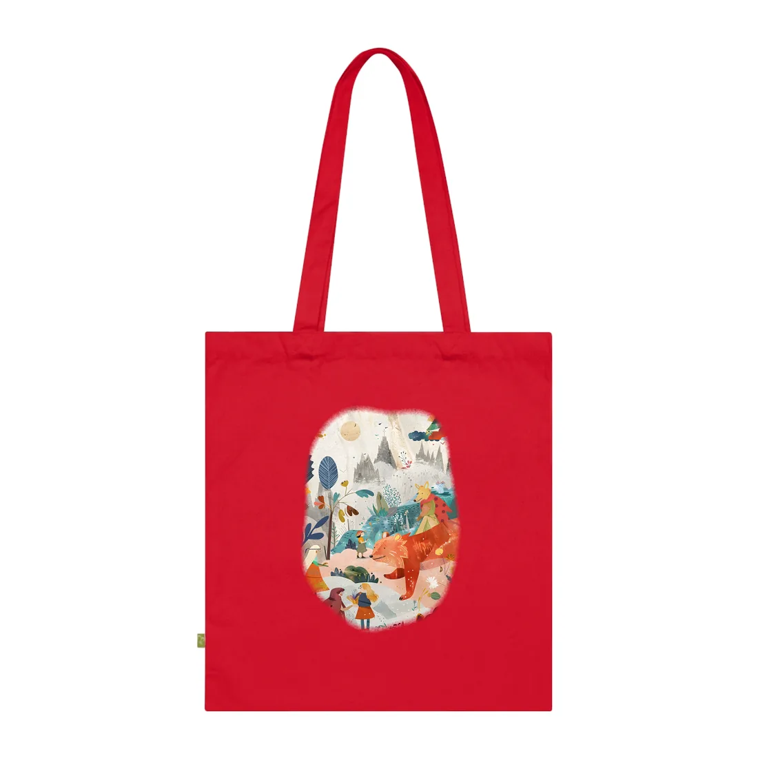 Vibrant Whimsy: Colorful Illustrations Featuring Belo - Tote Bag (Classic Red)