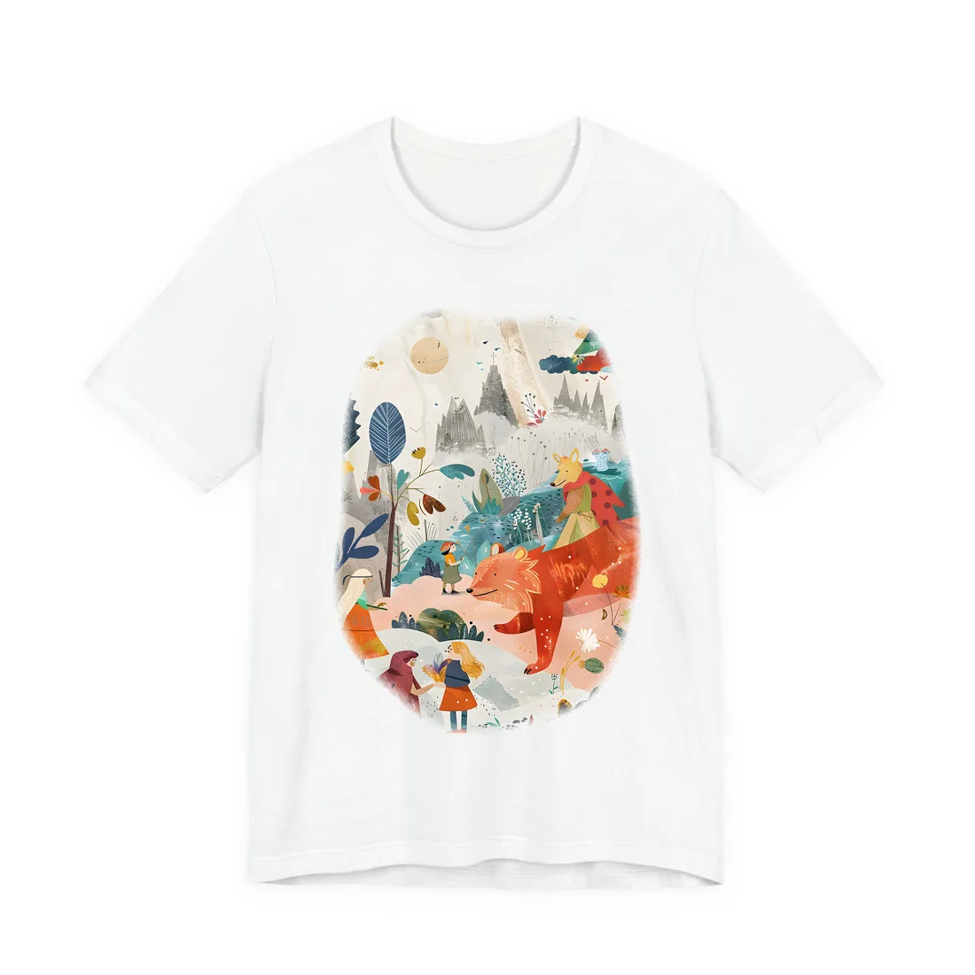 Vibrant Whimsy: Colorful Illustrations Featuring Belo - T-Shirt (White)