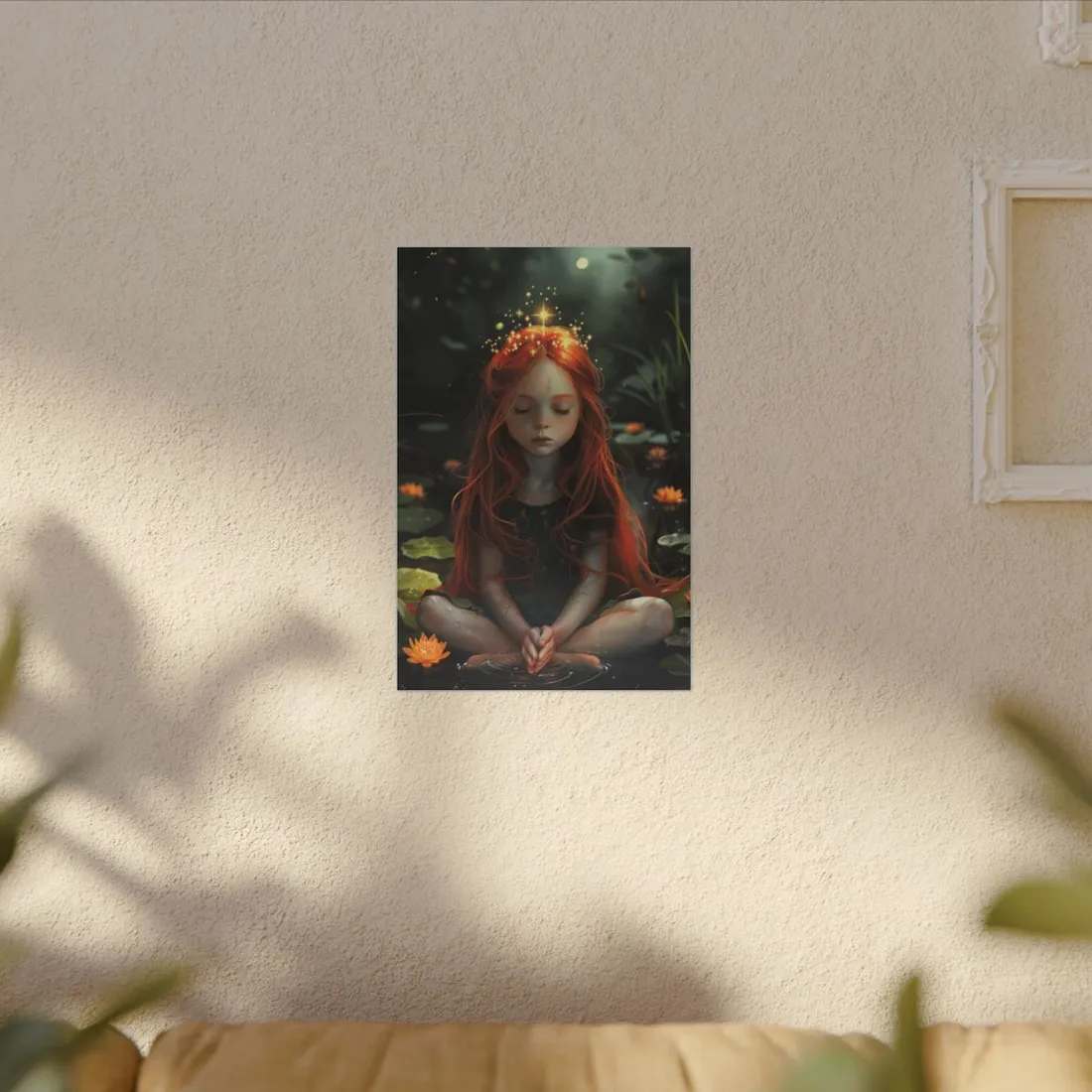 Vibrant Young Girl: Sparkling Red Hair - Canvas
