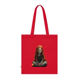 Girl Meditating Among Water Lilies Tote Bag