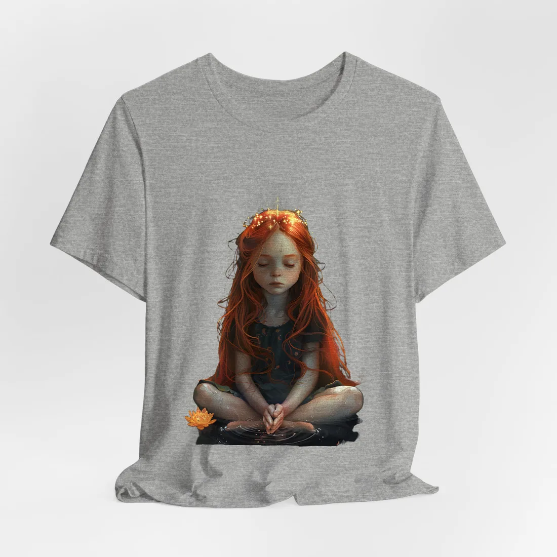Vibrant Young Girl: Sparkling Red Hair - T-Shirt (Athletic Heather)