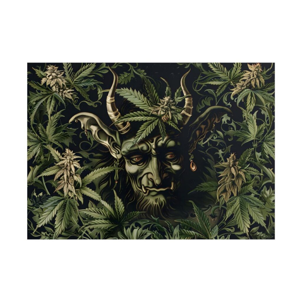 Victorian Devil: Antique Illustration Artwork - Poster
