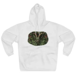 Horned Demon with Leaves Hoodie