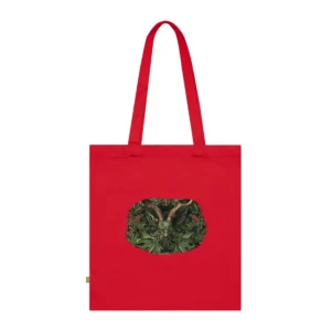 Horned Demon with Leaves Tote Bag