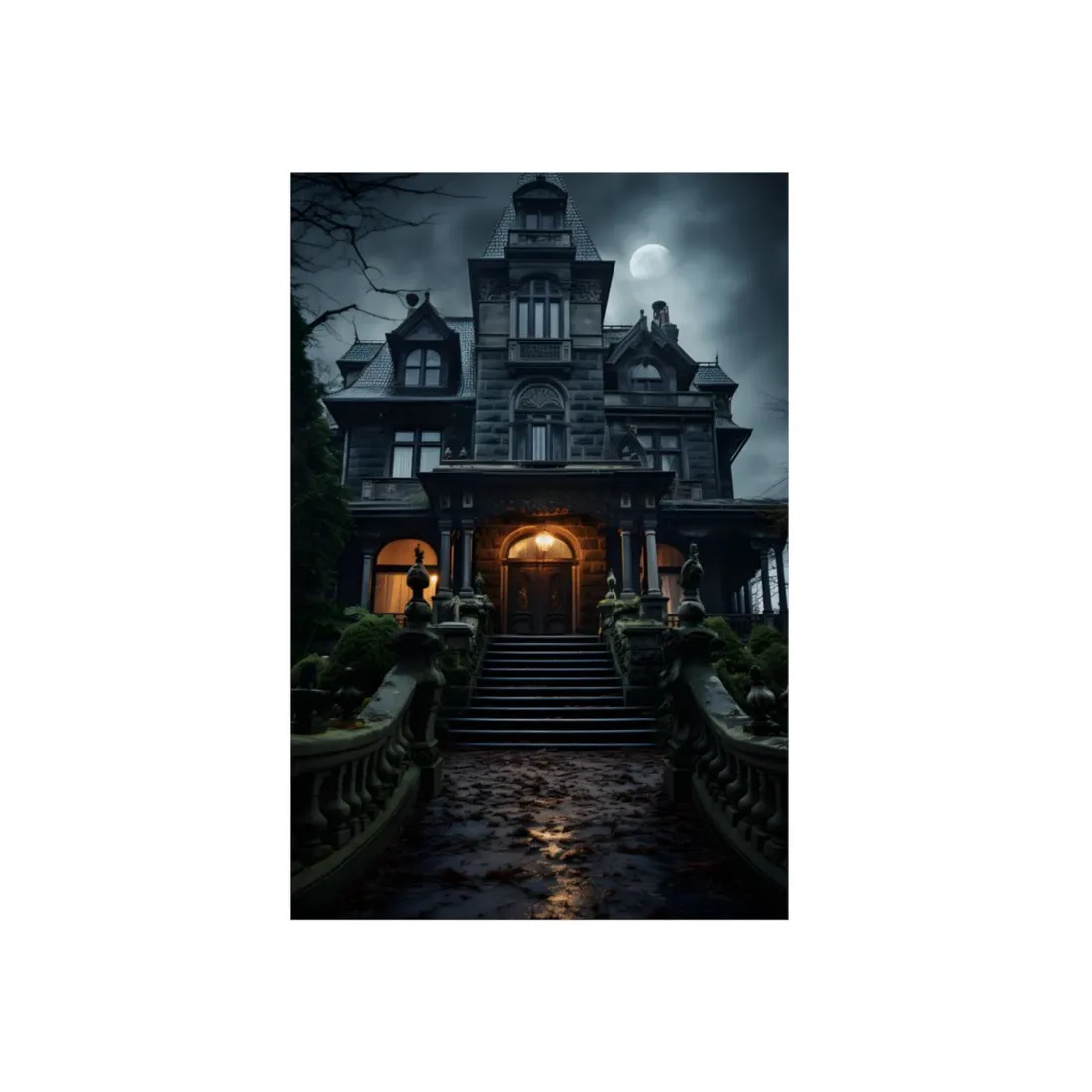 Victorian Haunted Estate: Dark Atmospheric - Metal Poster
