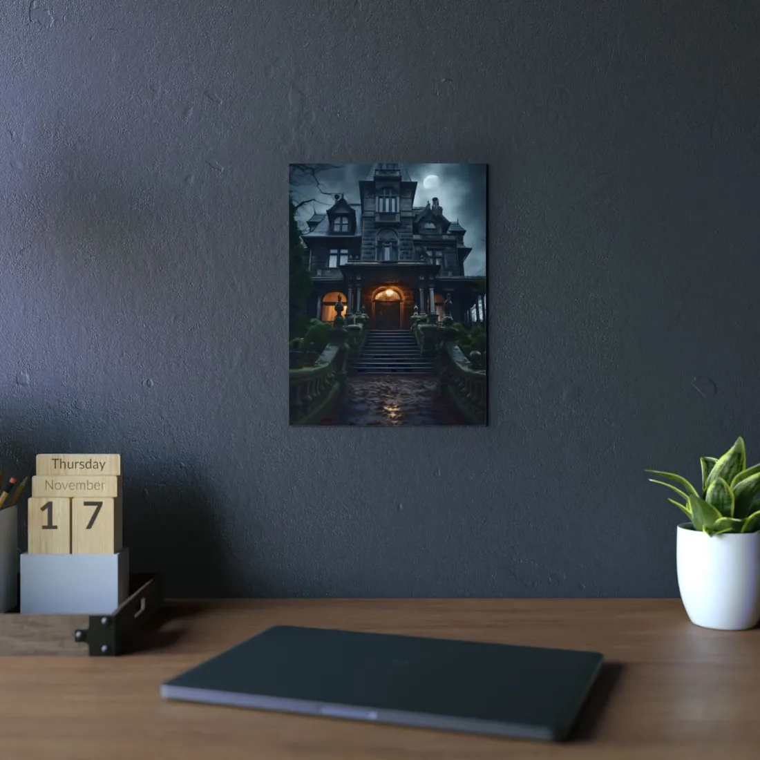 Victorian Haunted Estate: Dark Atmospheric - Metal Poster