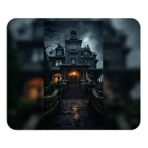 Gothic Mansion at Night Mouse Pad