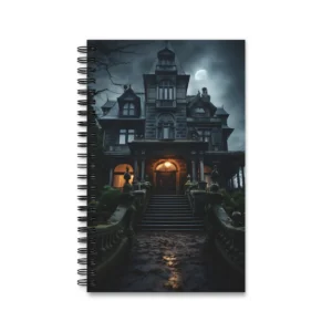 Gothic Mansion at Night Spiral Notebook