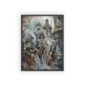 Skeleton Street Band Framed Poster
