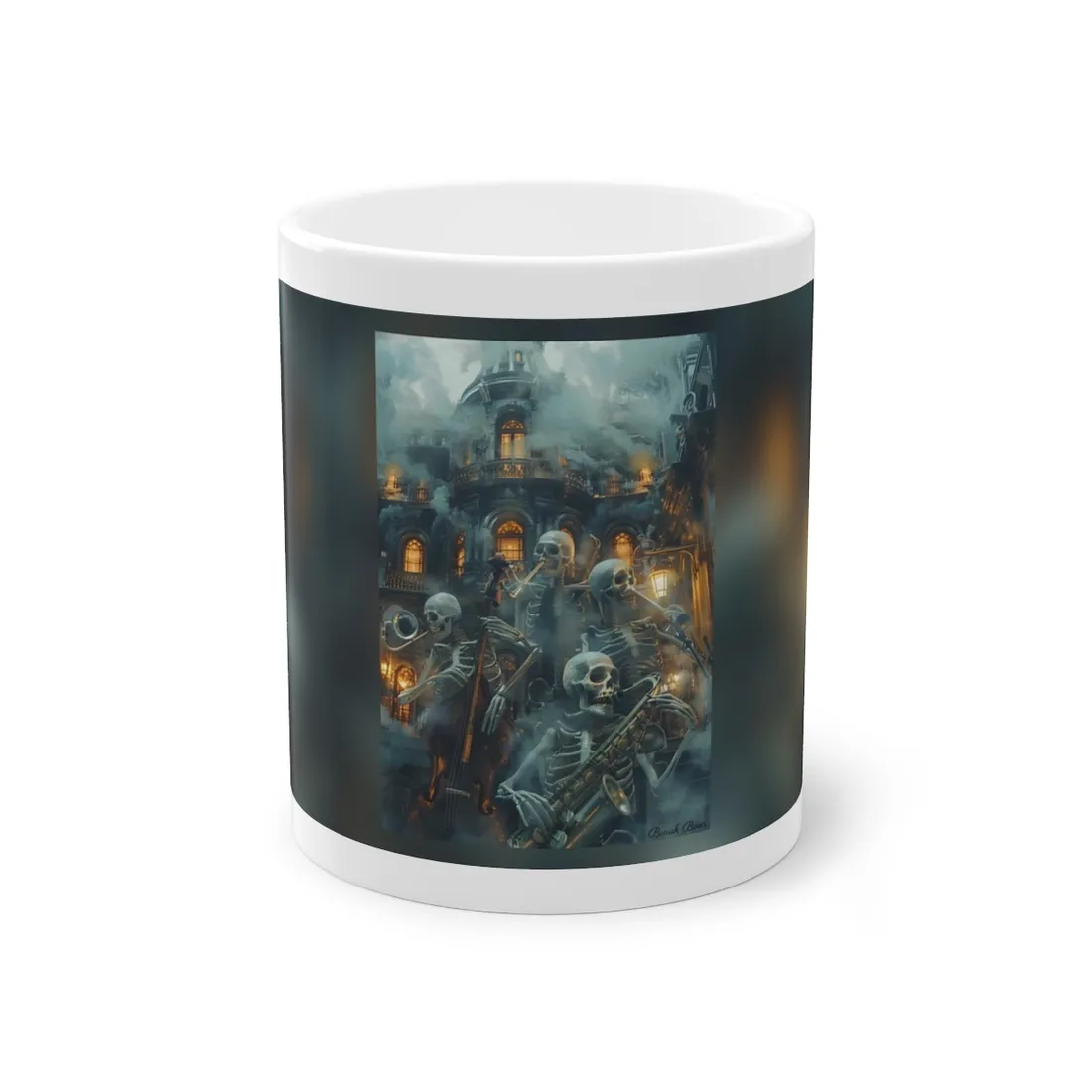 Victorian Lowbrow Skeleton Jazz Band: Dark - Mug