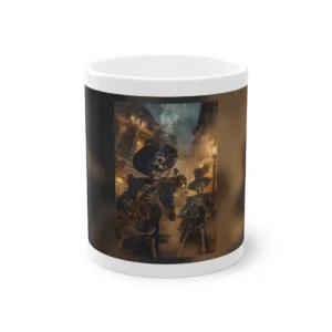 Skeleton Musicians Playing Saxophones Mug