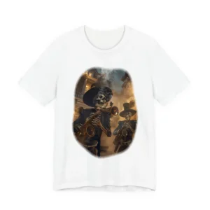 Skeleton Musicians Playing Saxophones T-Shirt