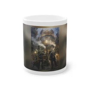 Skeleton Musicians on Street Mug
