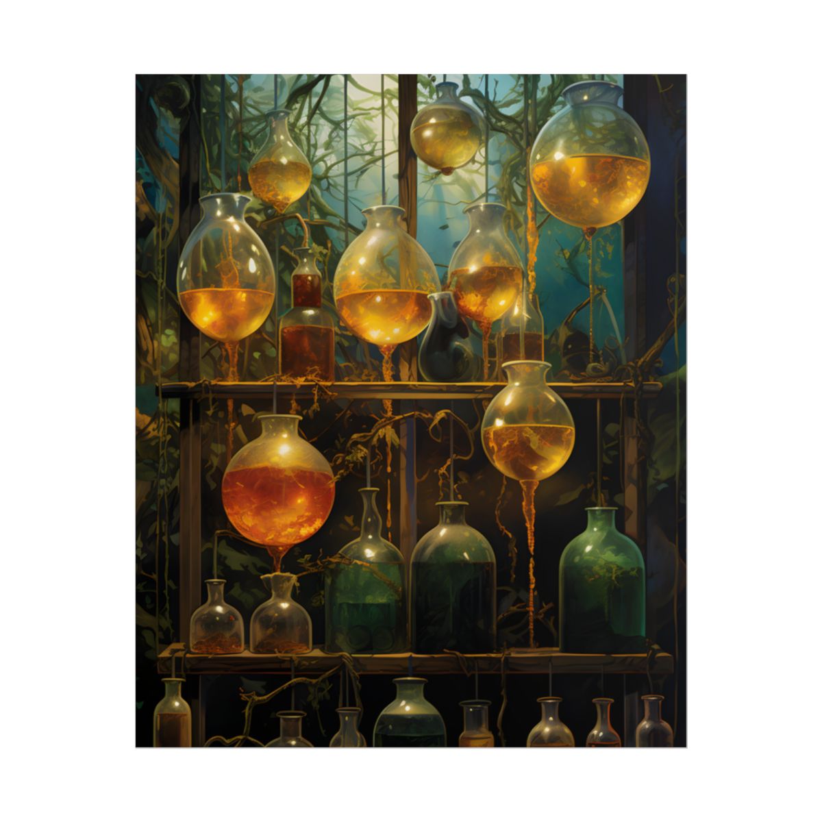Vigors and Plasmids: Mysterious Lab Equipment Artwork - Poster