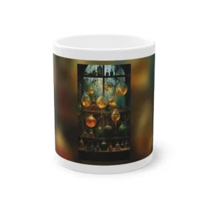 Glass Flasks on Shelves Mug