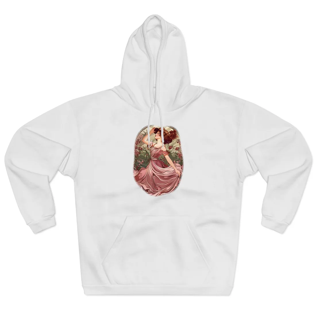 Vintage Art Nouveau BATCH Poster: Limited Edition Design - Hoodie (White)