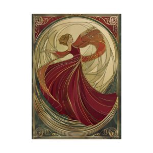 Woman in Red Dress Poster