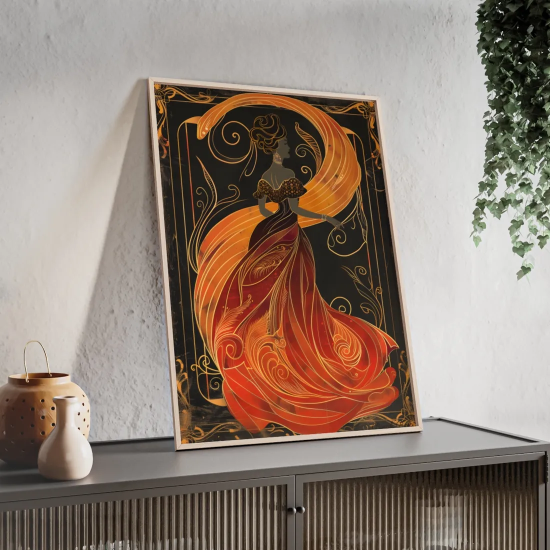 Vintage Art Nouveau Elegant Poster: Batch 1 2024 - Framed Poster