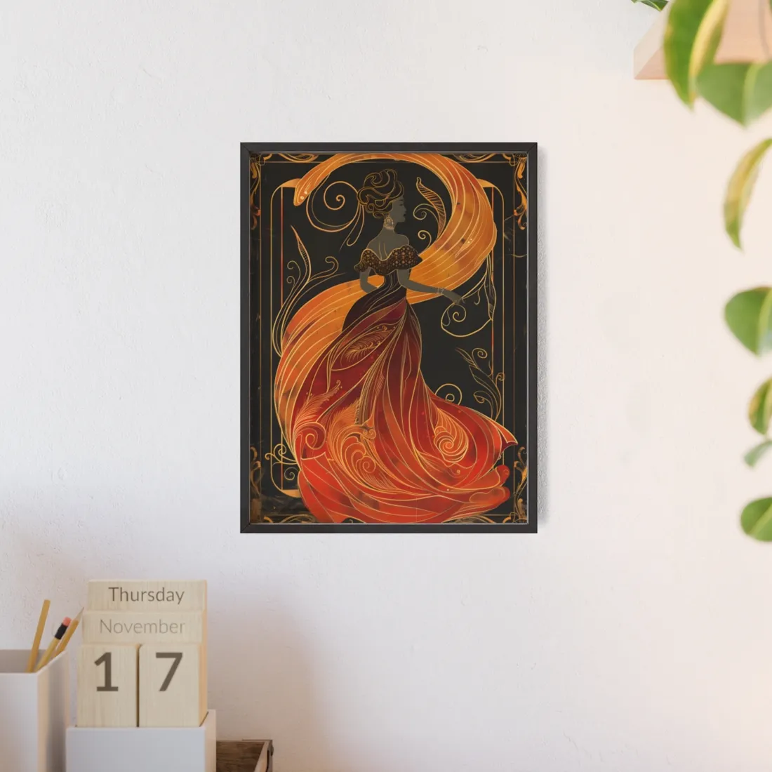 Vintage Art Nouveau Elegant Poster: Batch 1 2024 - Framed Poster