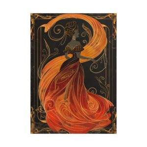 Golden Flame Gown Poster