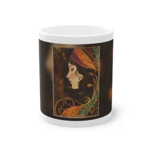 Serene Profile Art Nouveau Mug