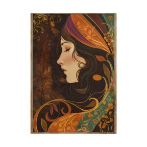 Serene Profile Art Nouveau Poster
