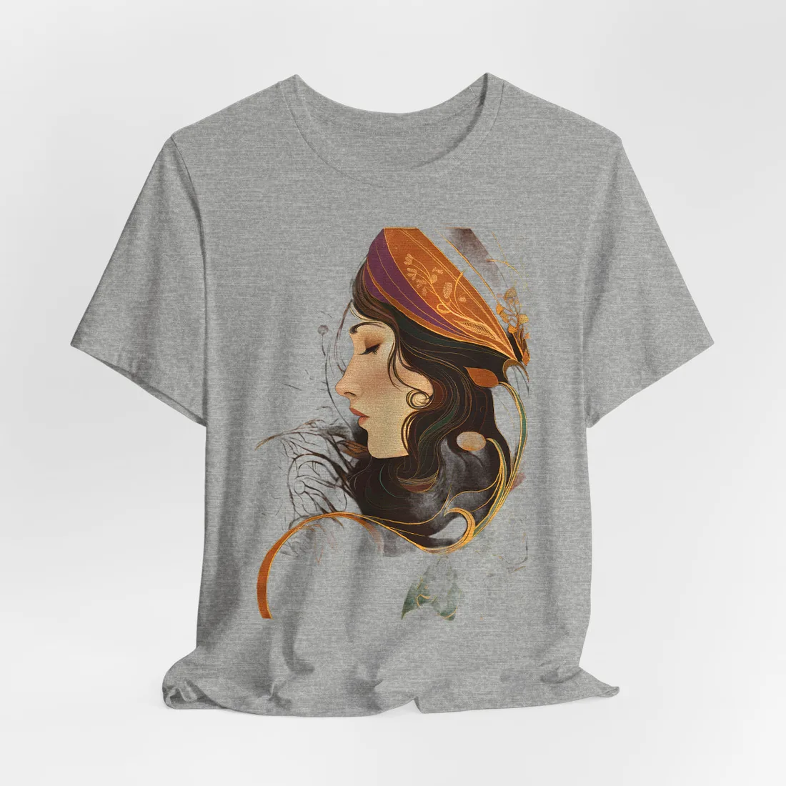 Vintage Art Nouveau Poster: Elegant Design - T-Shirt (Athletic Heather)
