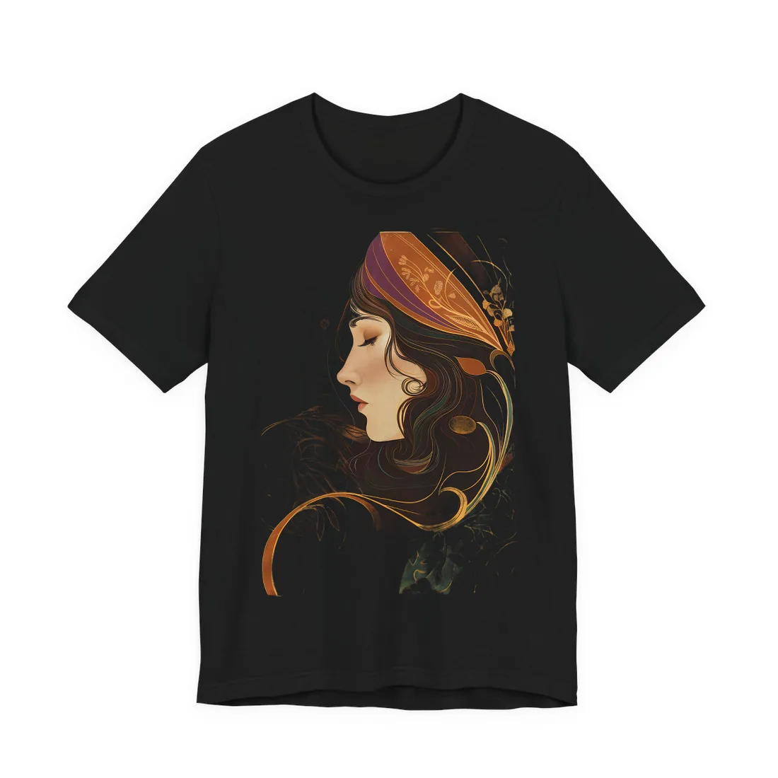 Vintage Art Nouveau Poster: Elegant Design - T-Shirt (Black)