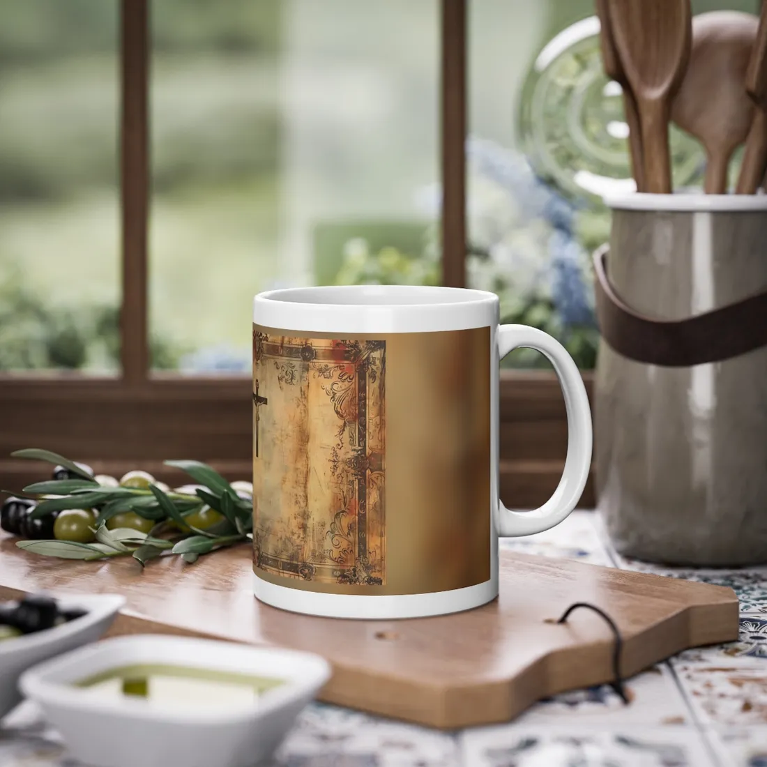 Vintage Biblical Art Print: A Historical Scene - Mug
