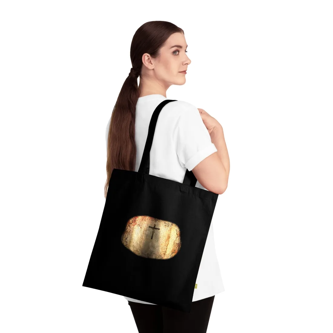 Vintage Biblical Art Print: A Historical Scene - Tote Bag (Black)