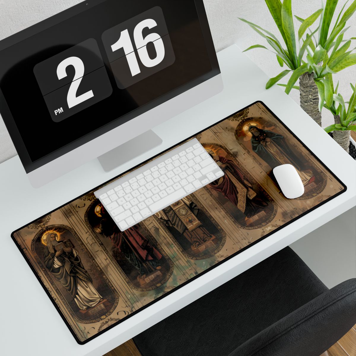 Vintage Biblical Art: Traditional Wisdom Poster - Desk Mat