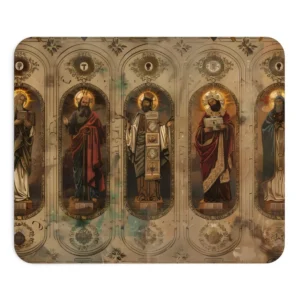 Five Haloed Figures Mouse Pad